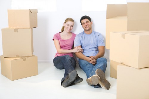 Removal van and moving boxes for a Shepherds Bush home move