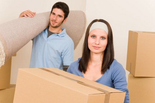 Organised house removal service in Shepherd's Bush with packed boxes and furniture