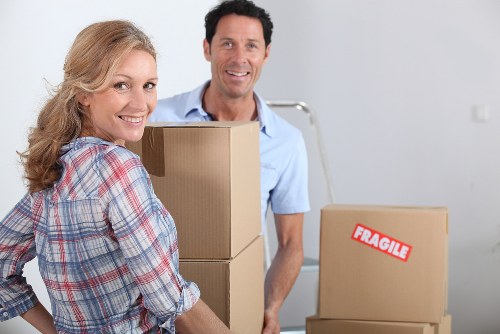 Packing boxes and furniture for a Shepherds Bush house move