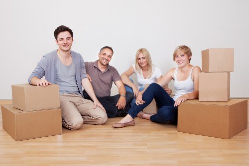 Packed boxes and furniture being loaded for a Shepherds Bush removal