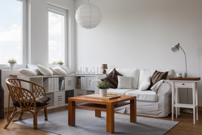 Packed boxes and furniture prepared for a domestic removal